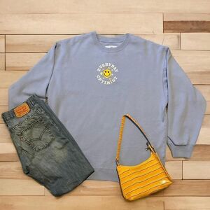 Hollister-co Happy Face Light Purple Sweatshirt